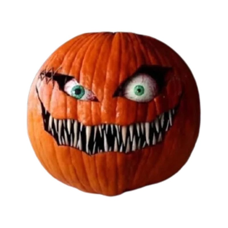 Halloween Jack O Lantern Pumpkin Decor with Animatronic Moving Eyes for Scary Party Prop