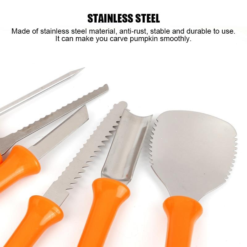 Halloween Pumpkin Carving Kit with Tools and Supplies 8-Piece Stainless Steel Set