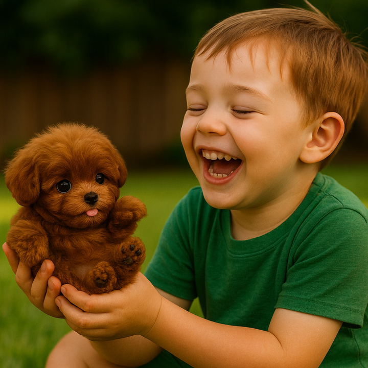Kids' Realistic Plush Dog Stuffed Animals Toy with Soft Curly Fur and Lifelike Details Walking
