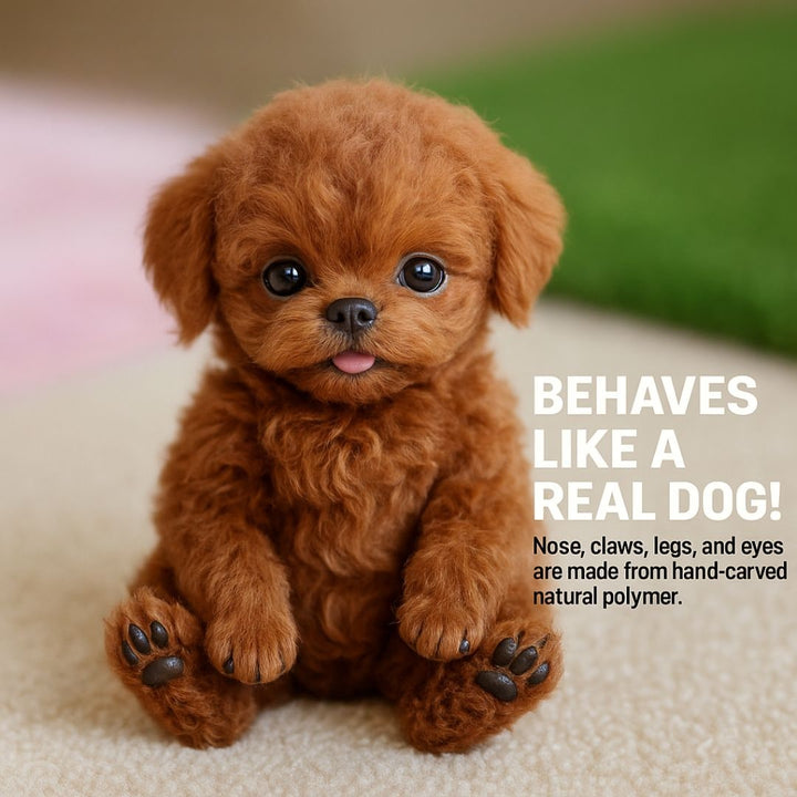 Kids' Realistic Plush Dog Stuffed Animals Toy with Soft Curly Fur and Lifelike Details Walking