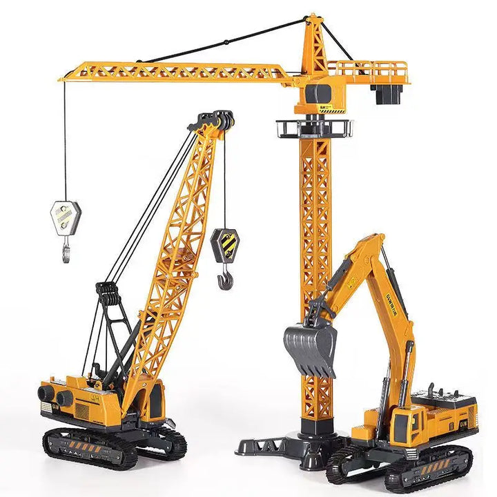 Construction Site Toy Set - Excavators & Cranes - Creative Play