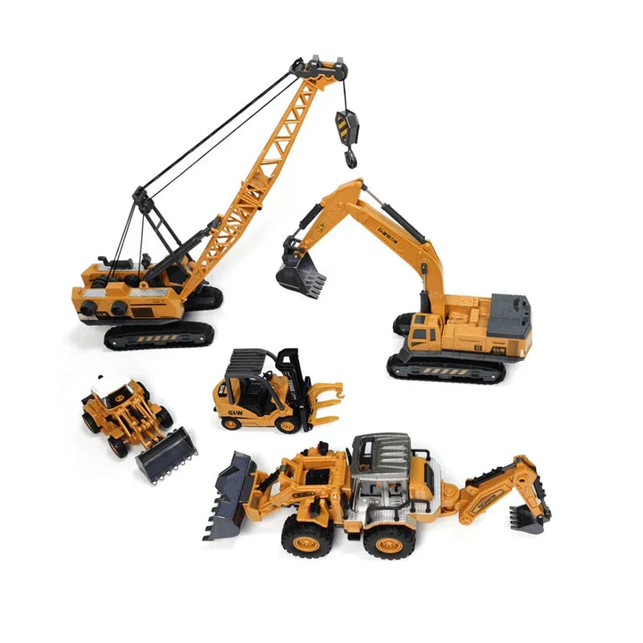 Construction Site Toy Set - Excavators & Cranes - Creative Play