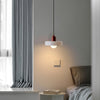 Kitchen Pendant Light Fixture with Adjustable Cord and Glass Disc Shade for Living Room