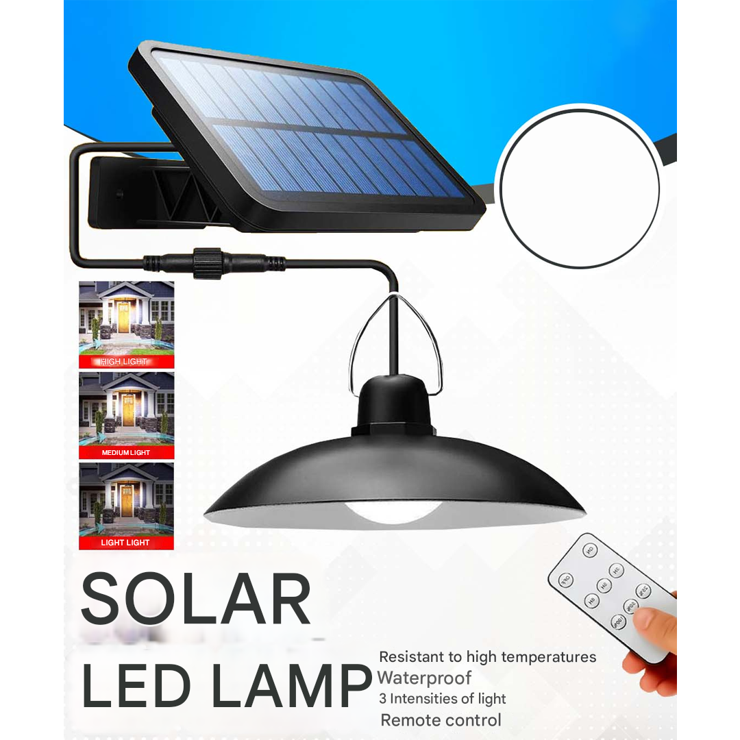 TwinRay Wireless Solar LED Lamp Set with Remote Control