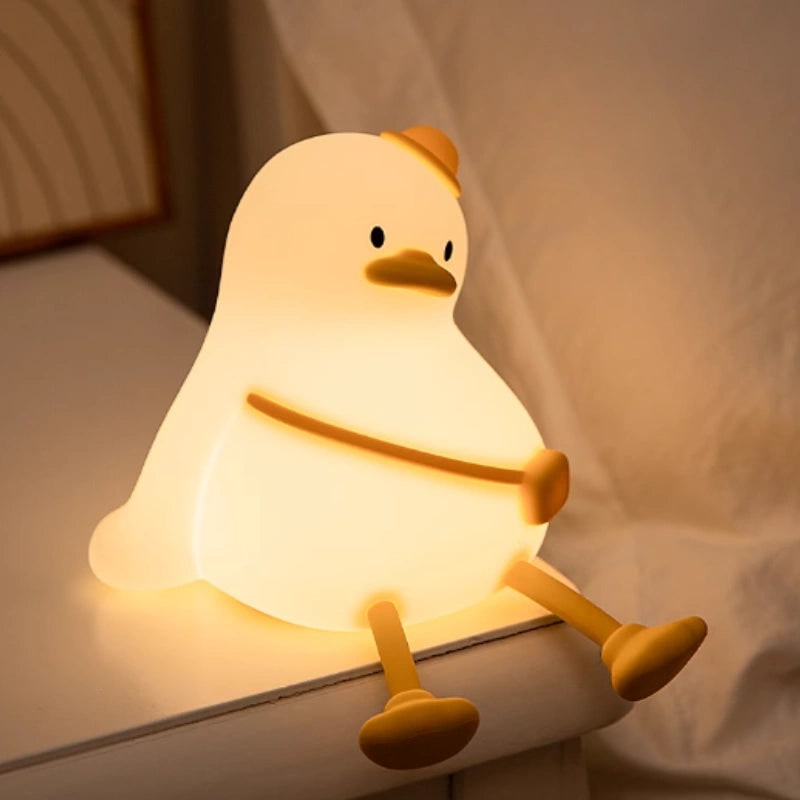 LED Night Light Rechargeable Silicone Portable Squishy Animal Warm White