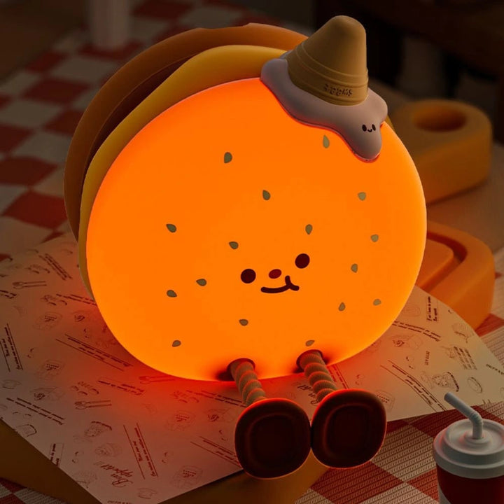 LED Night Light Rechargeable Silicone Portable Squishy Animal Warm White
