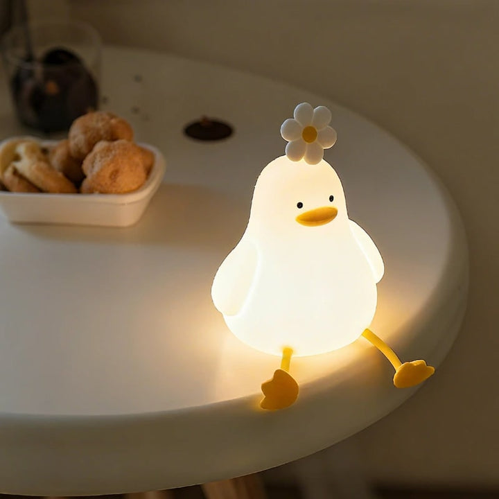 LED Night Light Rechargeable Silicone Portable Squishy Animal Warm White