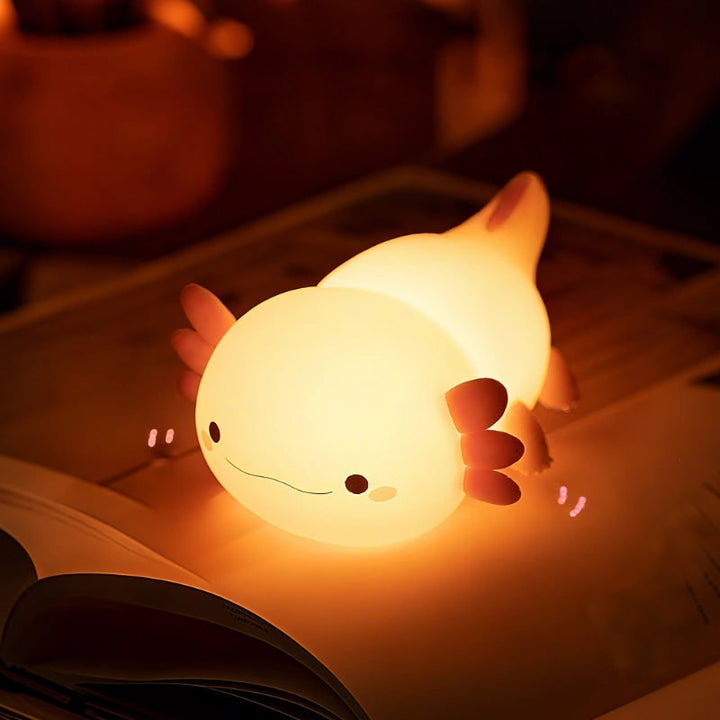 LED Night Light Rechargeable Silicone Portable Squishy Animal Warm White
