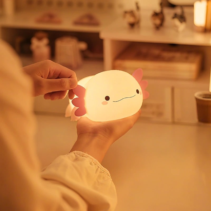 LED Night Light Rechargeable Silicone Portable Squishy Animal Warm White