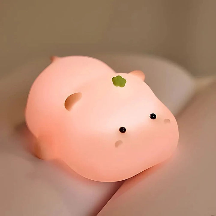 LED Night Light Rechargeable Silicone Portable Squishy Animal Warm White