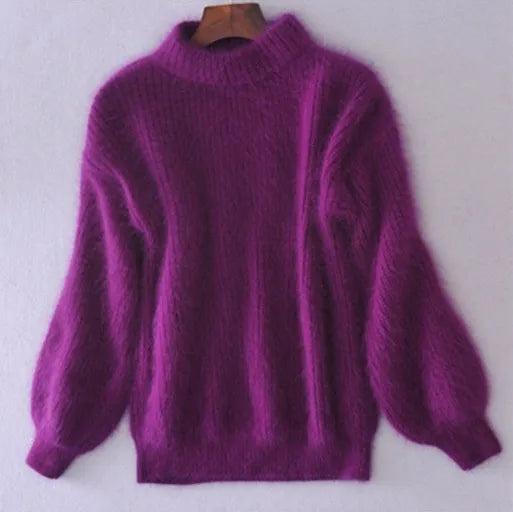 Women's Casual Angora Knit Jumper - Livia
