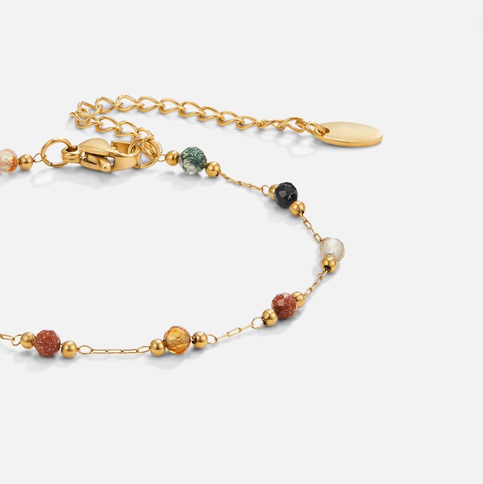 Elegant silver stone bracelet with refined details