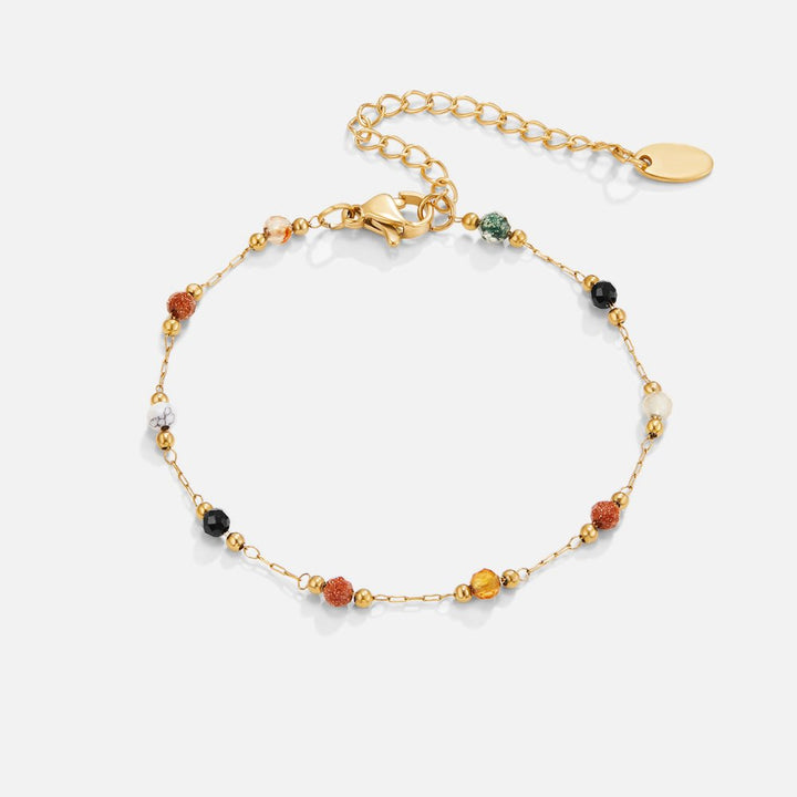 Elegant silver stone bracelet with refined details
