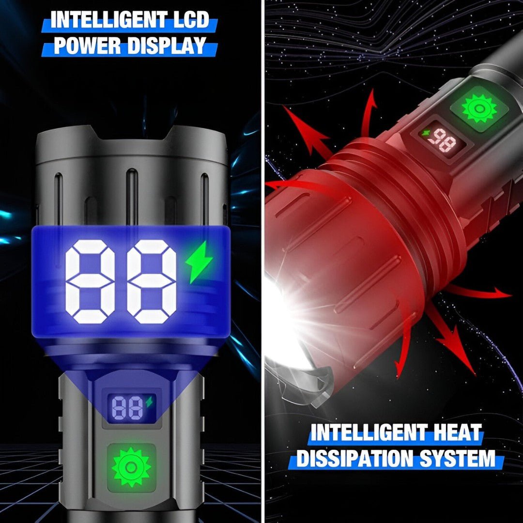 LumaBeam – 100,000-Lumen Rechargeable LED Torch with Power Bank