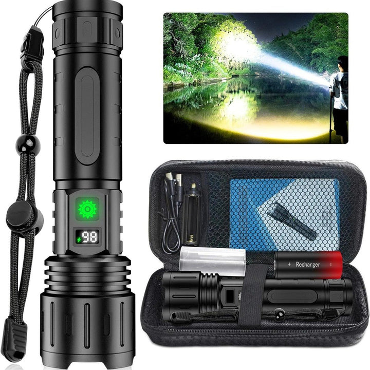 LumaBeam – 100,000-Lumen Rechargeable LED Torch with Power Bank