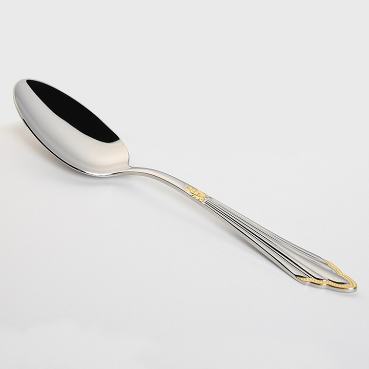 24 or 48-Piece Stainless Steel Cutlery Set with Gold Finish – GlowCut