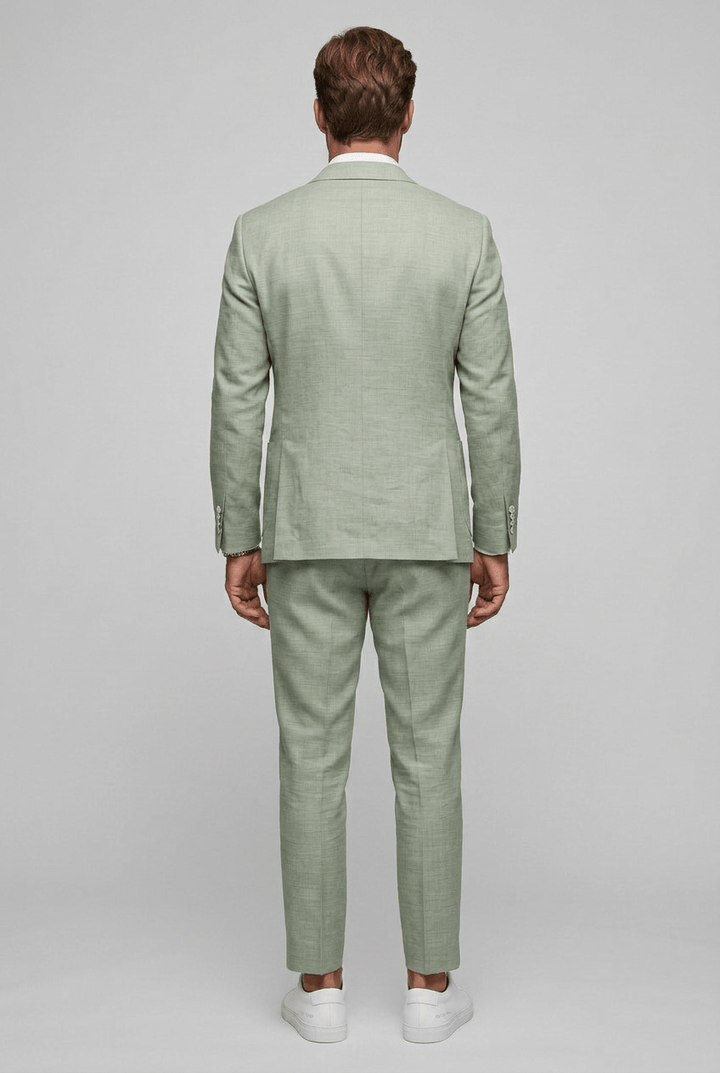 Men's Slim Fit Suit – Two-Piece with Notch Lapels, Suitable for Work and Formal Occasions