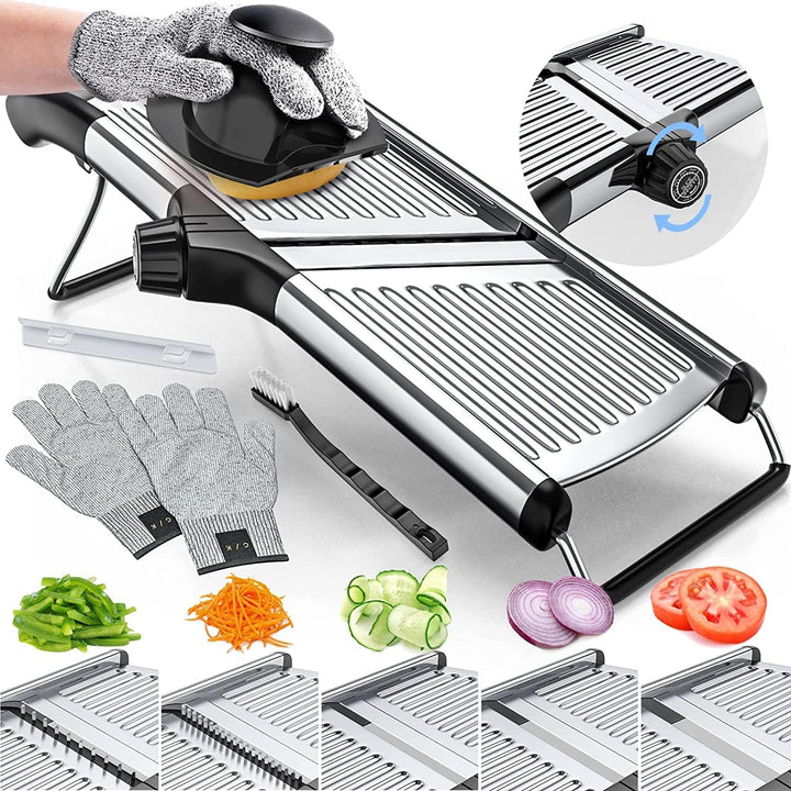 SlicerPro Safety Set | Mandoline Slicer with Cut-Resistant Gloves