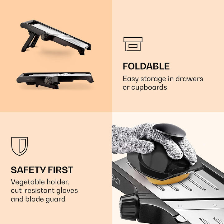 SlicerPro Safety Set | Mandoline Slicer with Cut-Resistant Gloves