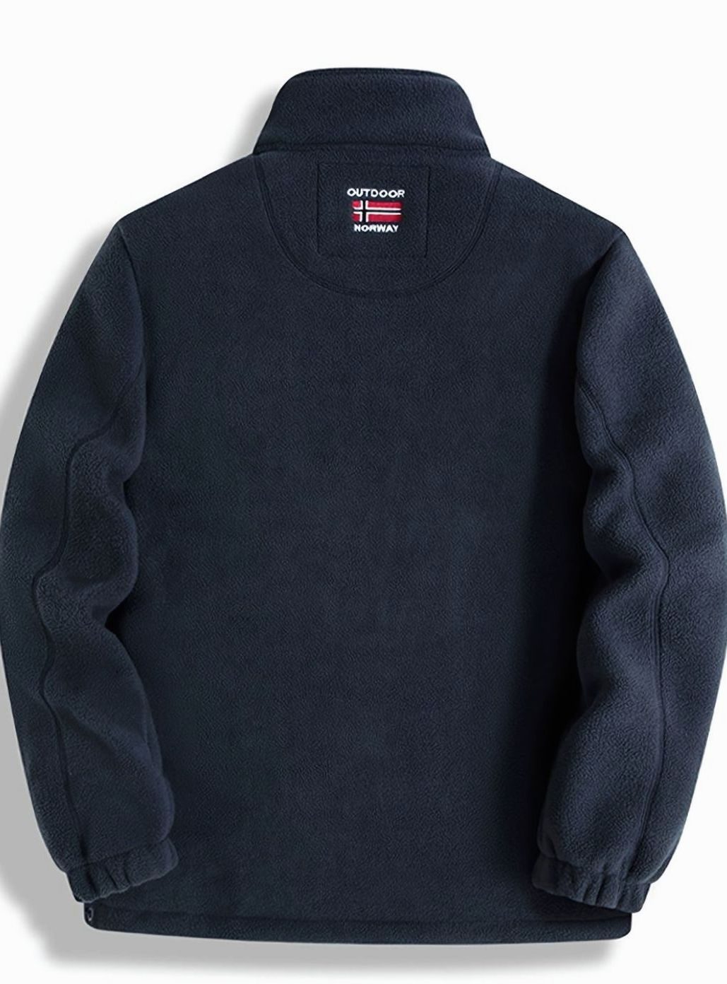 Men's Fleece Cardigan with Stand-Up Collar and Full Zip