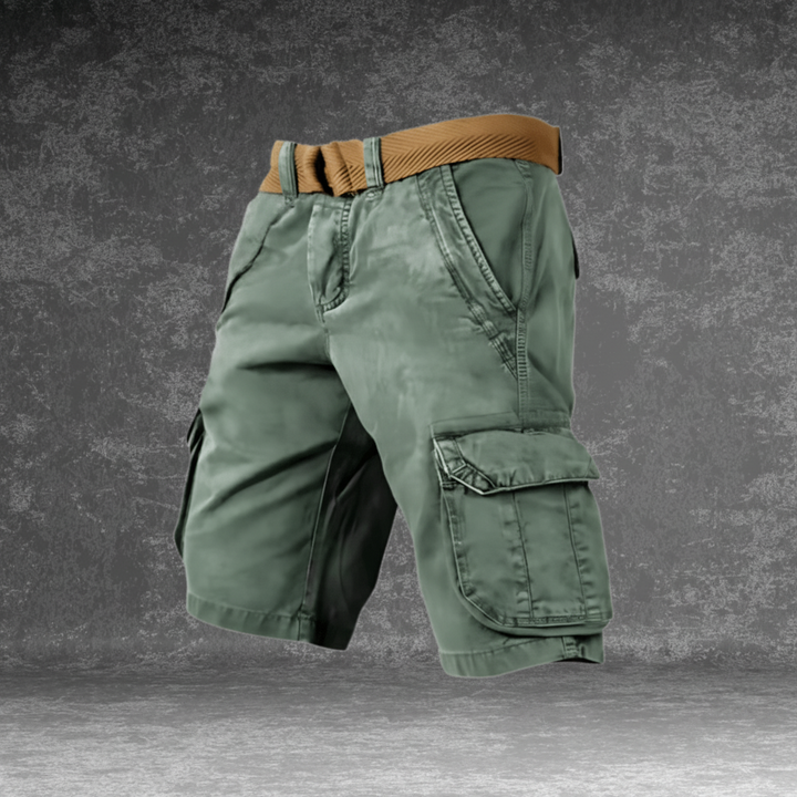 Mens Cargo Shorts Work Lightweight Side Pockets Belt Included Outdoor