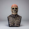 Men's Halloween Skull Skeleton Mask with Exposed Brain and Ribcage Latex Full Head Creepy Costume