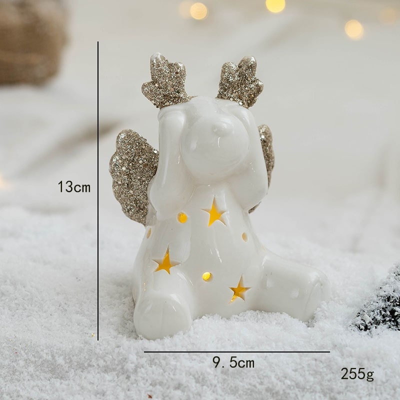 Pre Lit Glass Tabletop Christmas Tree with LED Lights and Star Topper