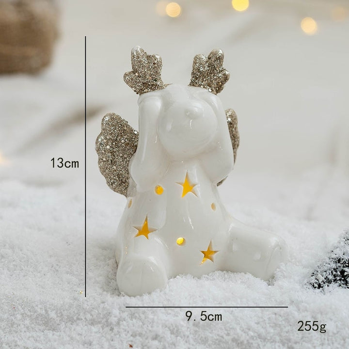 Pre Lit Glass Tabletop Christmas Tree with LED Lights and Star Topper