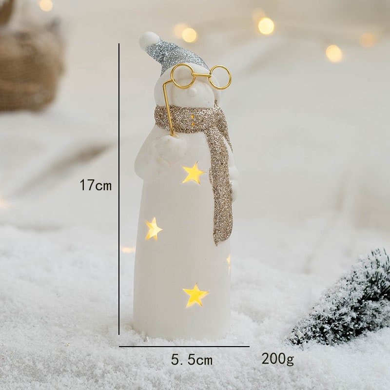 Pre Lit Glass Tabletop Christmas Tree with LED Lights and Star Topper