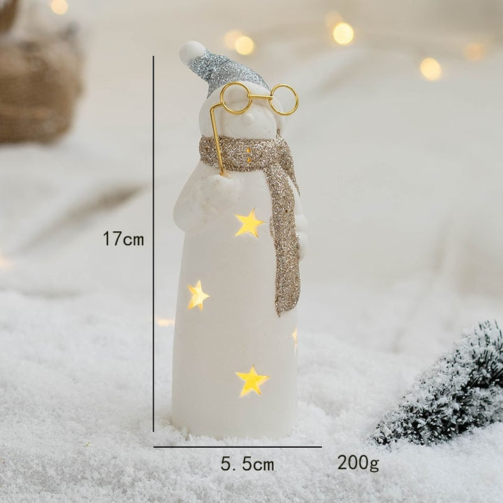 Pre Lit Glass Tabletop Christmas Tree with LED Lights and Star Topper