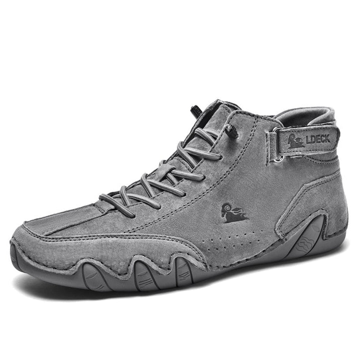 Mens Shoes Ankle Boots Lace Up Suede Leather High Top Casual Waterproof