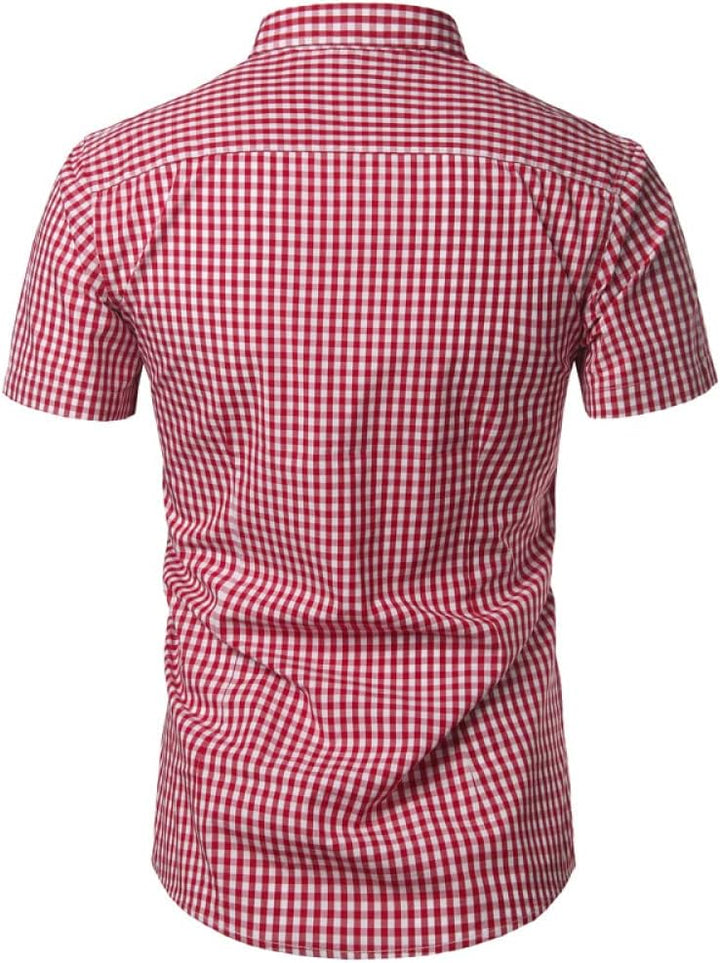 Men's Short-Sleeve Checked Shirt