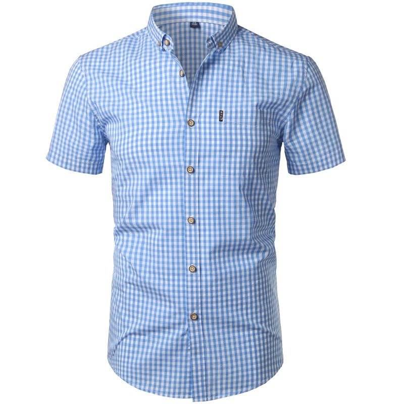Men's Short-Sleeve Checked Shirt