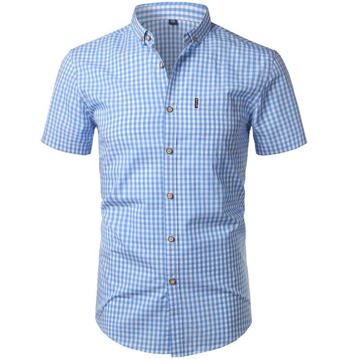 Men's Short-Sleeve Checked Shirt