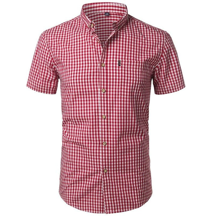 Men's Short-Sleeve Checked Shirt