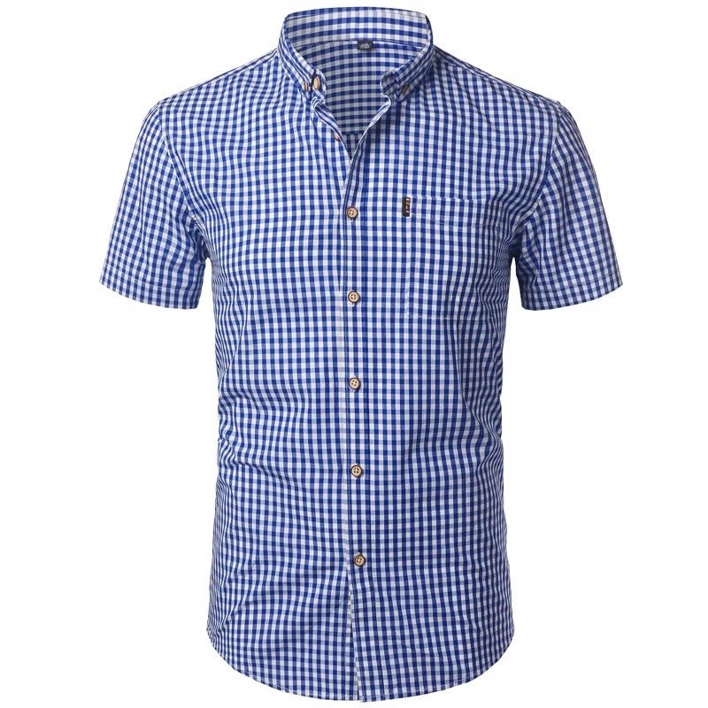 Men's Short-Sleeve Checked Shirt