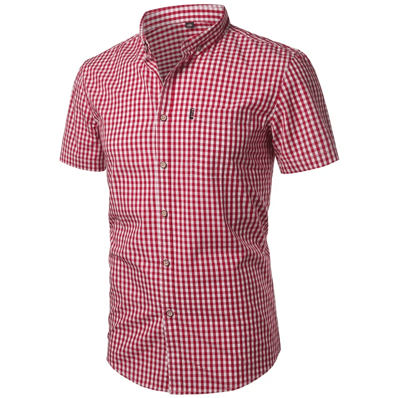 Men's Short-Sleeve Checked Shirt