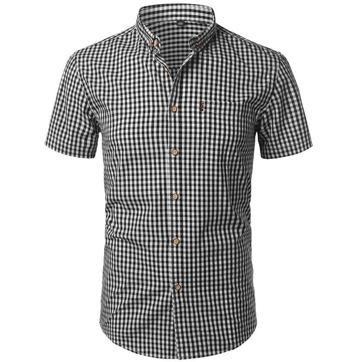 Men's Short-Sleeve Checked Shirt
