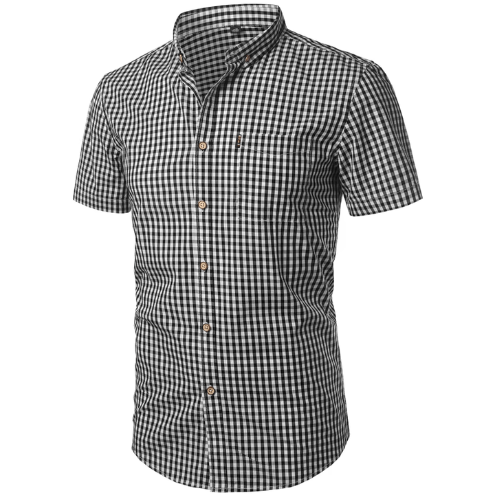 Men's Short-Sleeve Checked Shirt