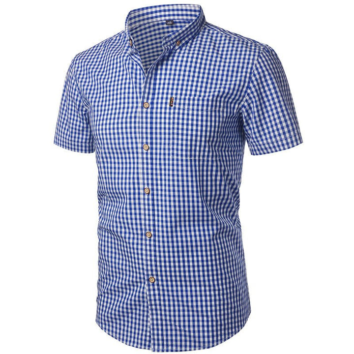 Men's Short-Sleeve Checked Shirt