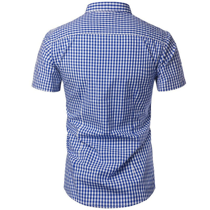 Men's Short-Sleeve Checked Shirt