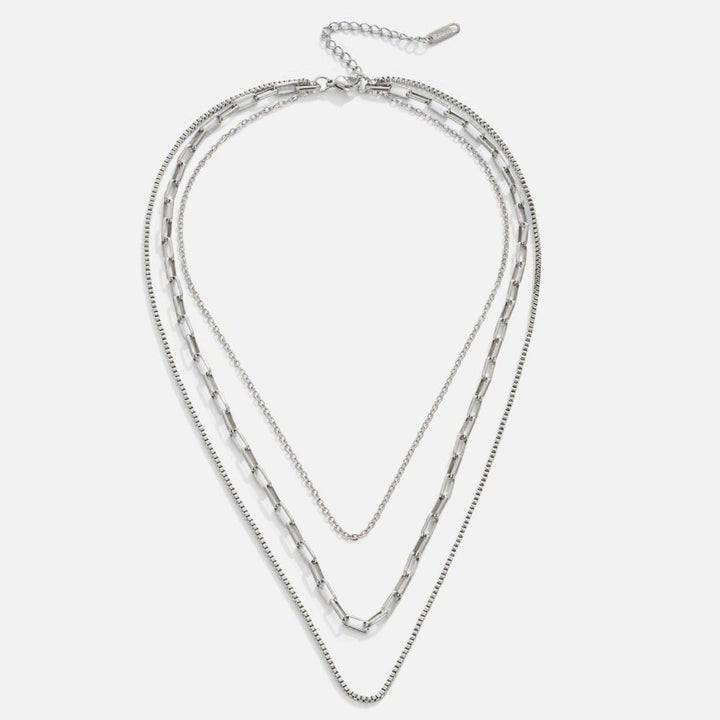 Elegant silver lightning bolt necklace with subtle details