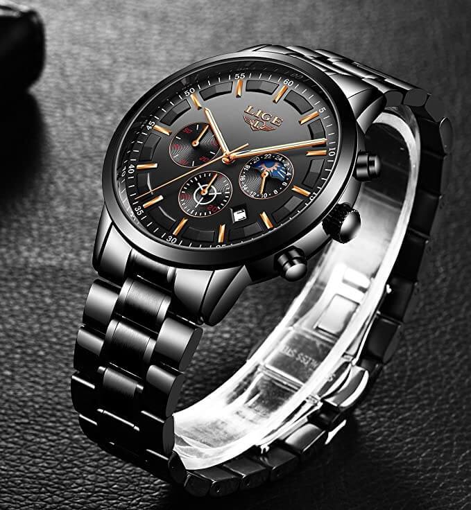 Black Military Steel Watch | Elegant and Durable Men's Watch