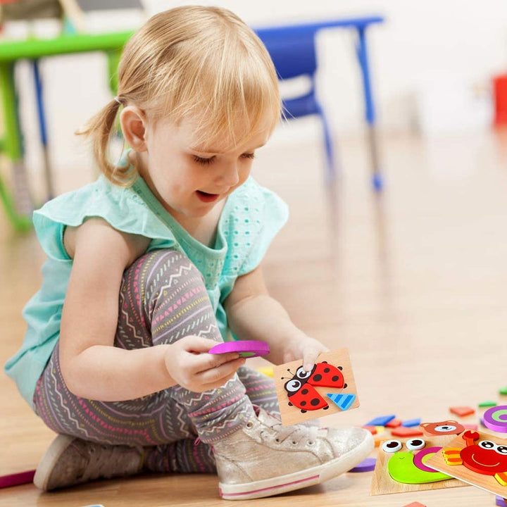 Wooden Montessori Puzzle – ColourJoy (Buy 1 Get 1 Free)