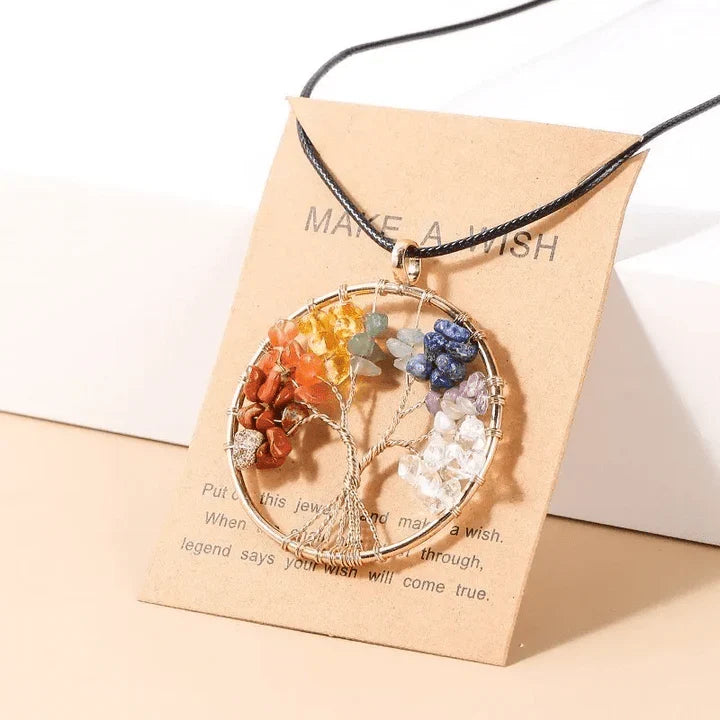 Seven Chakra Tree of Life Necklace