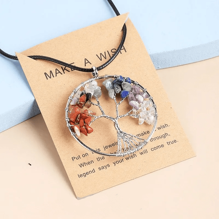 Seven Chakra Tree of Life Necklace