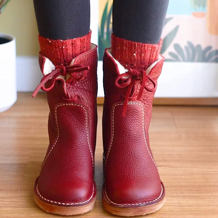 Waterproof Women's Ankle Boots with Warm Lining - Natalja