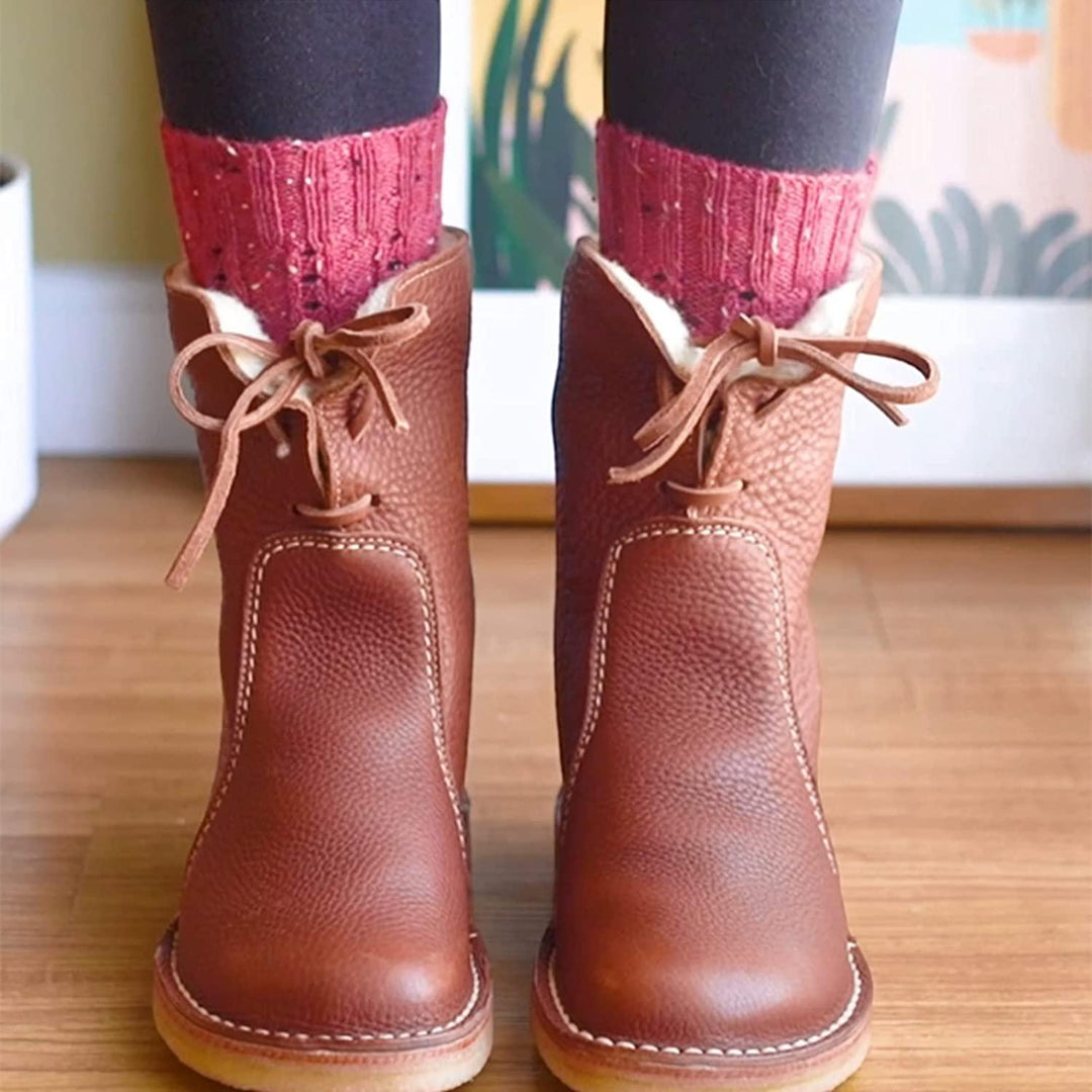 Waterproof Women's Ankle Boots with Warm Lining - Natalja