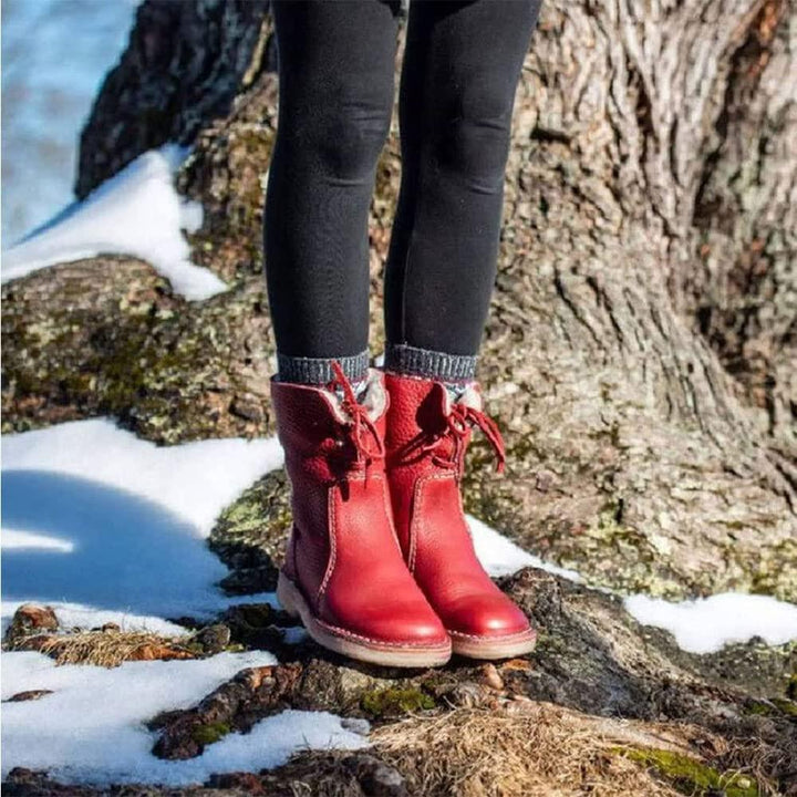 Waterproof Women's Ankle Boots with Warm Lining - Natalja