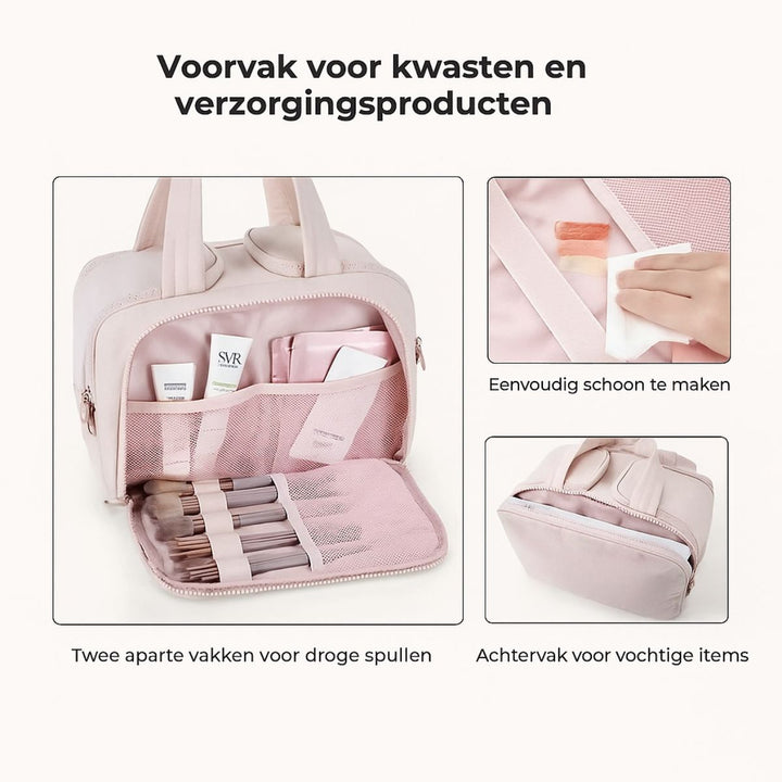 Smart wash bag - pack light, arrive fresh